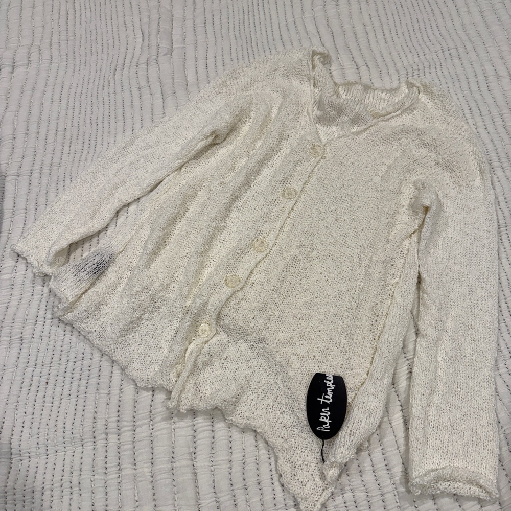 Crocheted Cardigan in cream